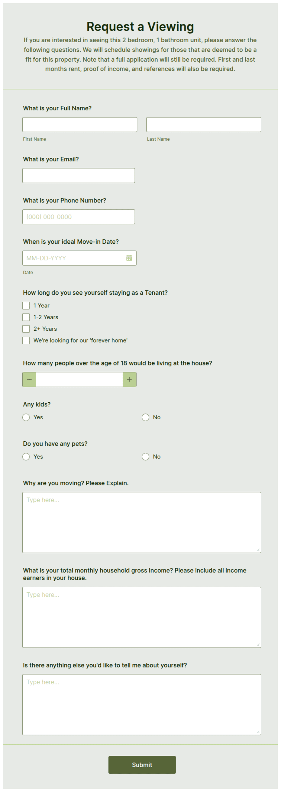 Rental Checklist Form Template | Jotform
