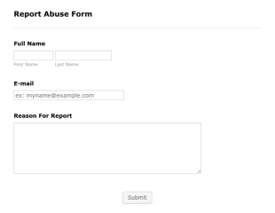 Report Abuse Form Template