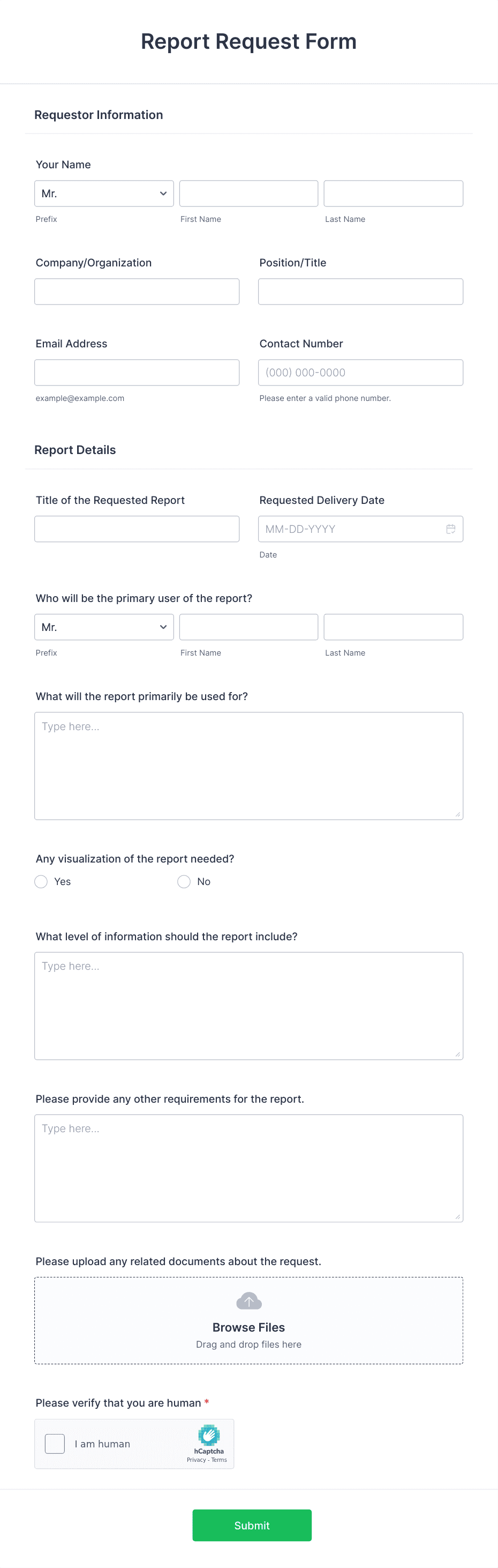 Report Request Form Template | Jotform