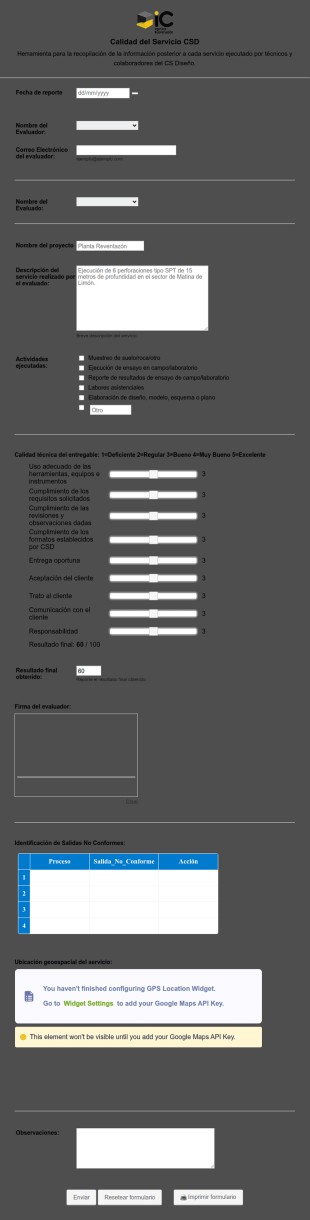 Reporte De Calidad De Servicio Técnico