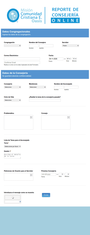 Reporte De Consejería Online Oasis