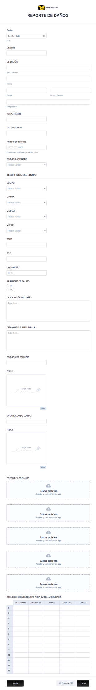Reporte De Daños