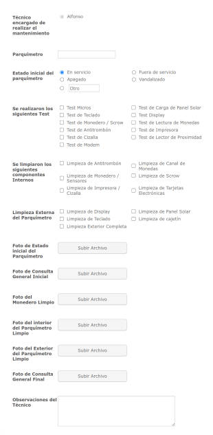 Reporte De Servicio Técnico De Mantenimiento Form Template