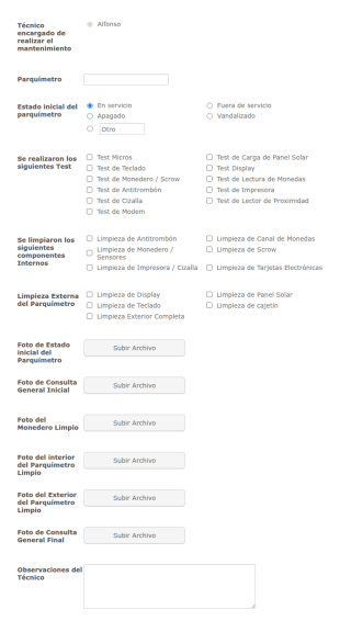 Reporte De Servicio Técnico De Mantenimiento