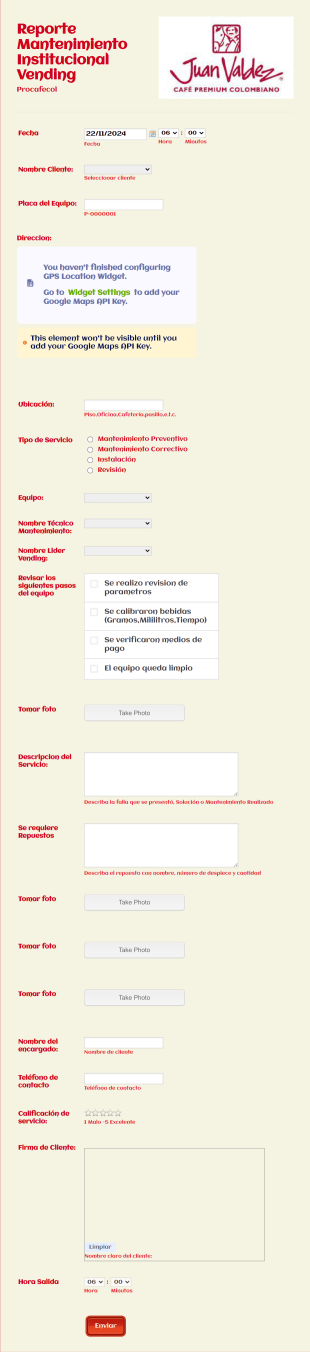 Reporte De Servicios De Instalación