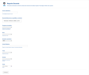 Reporte Docente IESTP San Ignacio