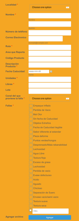 Reporte Incidencias Productos Sigma
