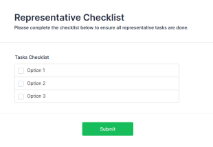 Representative Checklist Form Template