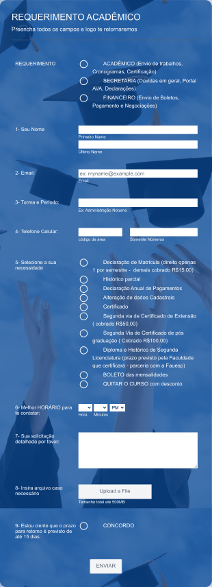 REQUERIMENTO ACADÊMICO FAUESP Apoio NL CURSOS
