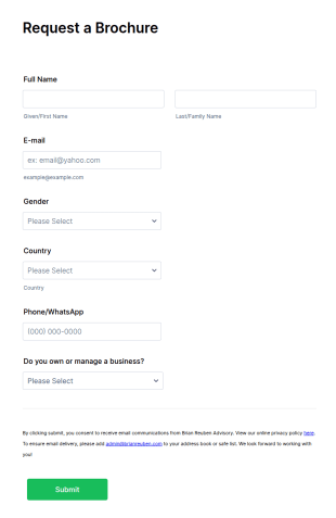 Request A Brochure Form Template