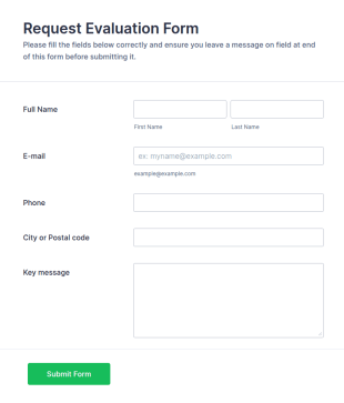 Request Evaluation Form Template