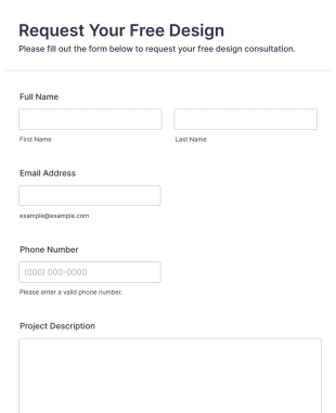 Request Your Free Design Form Template
