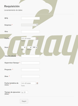 Requisición RFQ