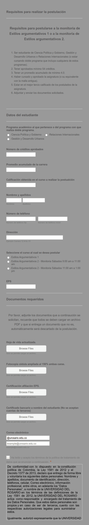 Requisitos De Postulación A Cursos Universitarios