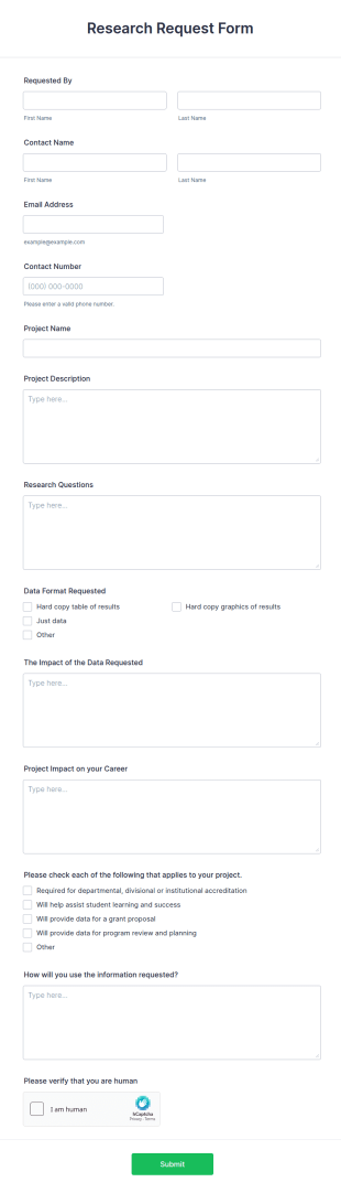 Research Request Form Template