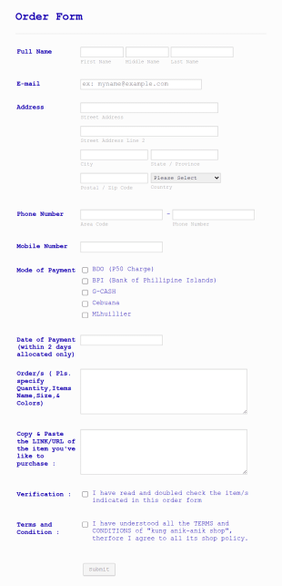 Reseller Application Form Template