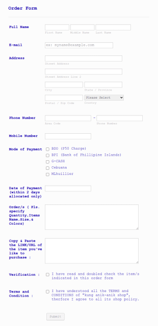 Reseller Application Form Template