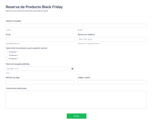 Reserva De Producto Black Friday