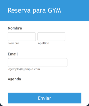 Reserva Para GYM Form Template
