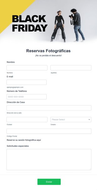 Reservas De Fotografía Black Friday