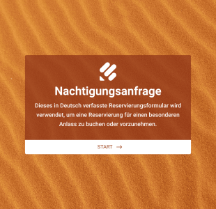 Reservierungsformular Form Template