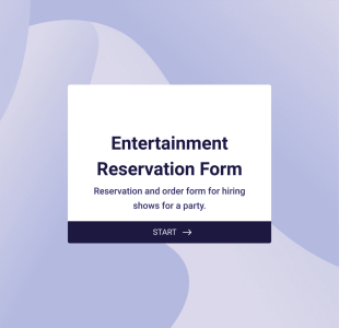 Reservierungsformular Für Entertainment Form Template