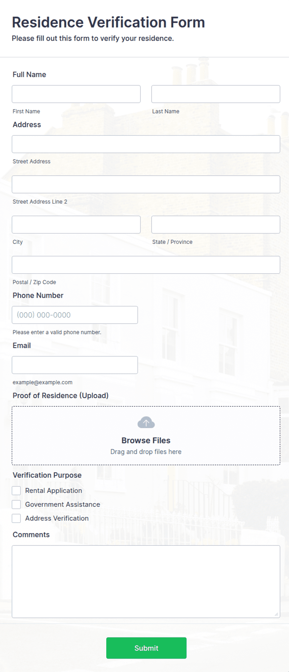 Residence Verification Form Template Jotform residence-verification-form-template-jotform