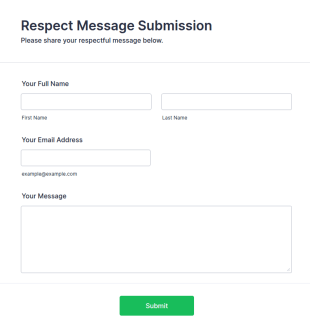 Respect Message Submission Form Template