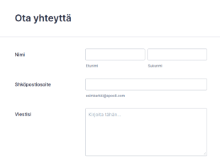 Responsiivinen Yhteydenottolomake Oletusteema
