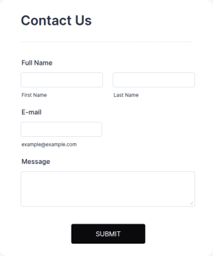 General Inquiry Contact Form Template
