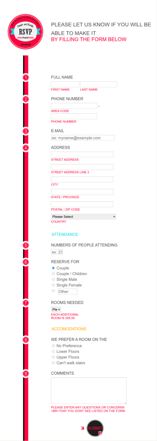 Responsive RSVP Form Template