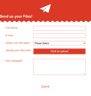 Responsive Upload Form Template