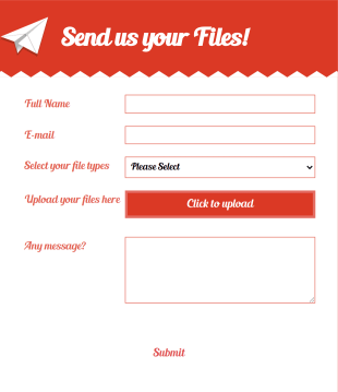 Responsive Upload Form Template