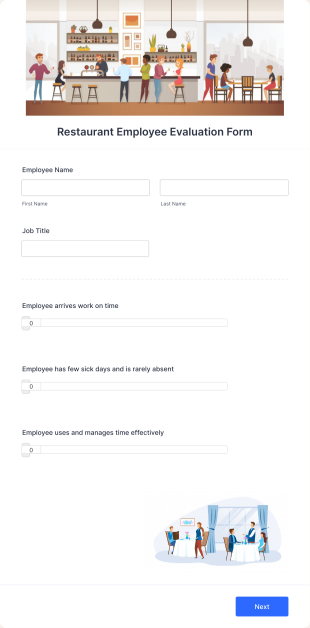 Restaurant Employee Evaluation Form Template