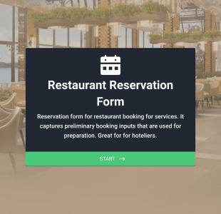 Restaurant Reservation Form Template