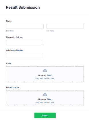 Online Exam Result Submission Form Template