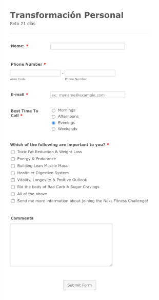 Reto De Transformación Personal ⚡
