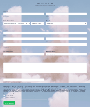 Reto De Transformación Form Template