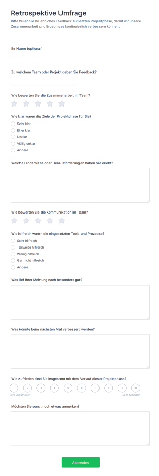 Retrospektive Umfrage