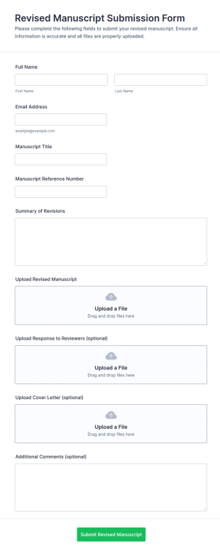 Revised Manuscript Submission Form Template