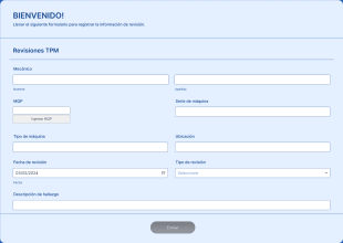 Revisiones Tpm Form Template