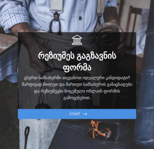 რეზიუმეს გაგზავნის ფორმა Form Template