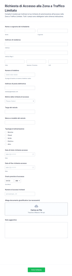 Richiesta Di Accesso ZTL