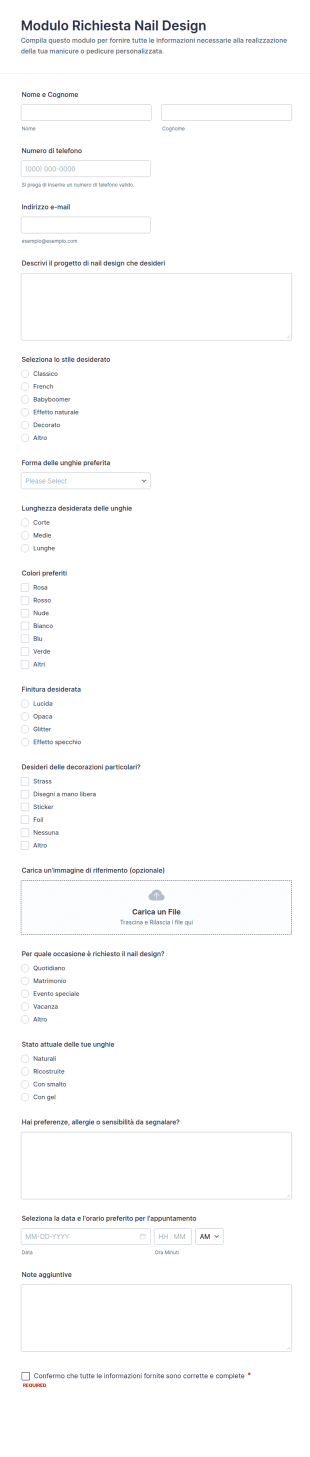 Richiesta Di Design Unghie Form