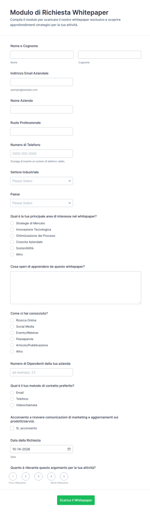 Richiesta Di Download Del Whitepaper