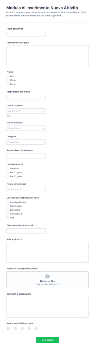 Richiesta Di Nuovo Compito
