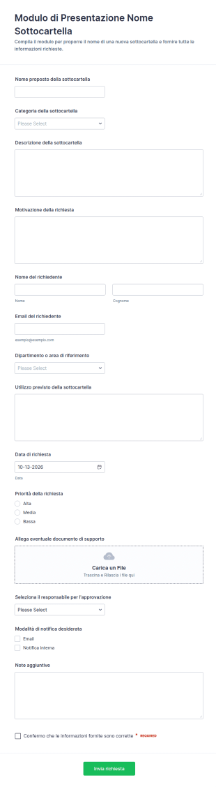 Richiesta Di Subfolder Form