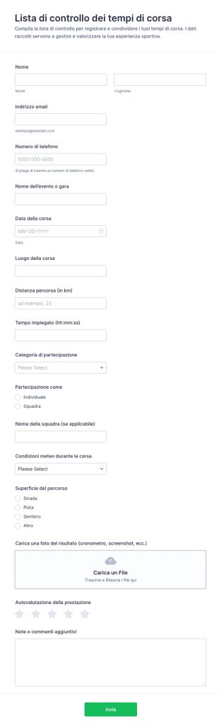 Richiesta Di Tempo Di Esecuzione