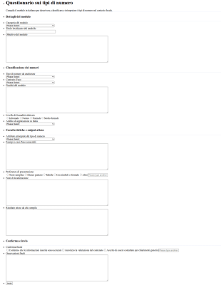 Riepilogo Tipi Di Numero Survey
