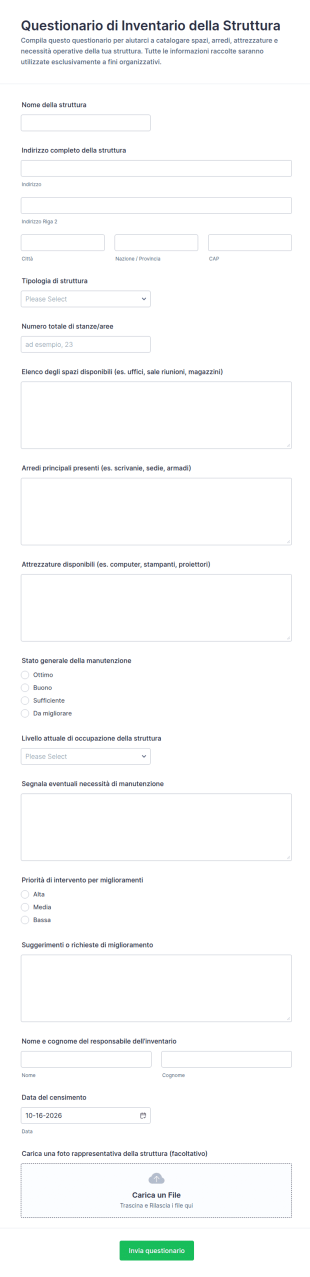Rilevazione Inventario Strutture Survey